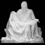 Copia della statua della pietà di Michelangelo stampata in 3d