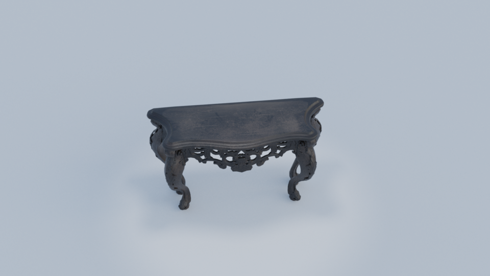 tavolino stile antico con applicazione texture di legno di cilliegio